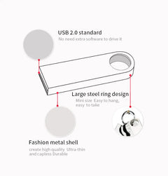 Metal USB 2.0/3.0 Flash Drive 128GB 256G Waterproof Pendrive 32G Usb Memory Stick 64GB USB Flash Drive Custom Logo Free Delivery