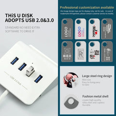 Mini U-disk Flash Drive With High-speed Memory Metal Logo Pendrive USB Fflash Drives 32GB 4GB 64GB USB Stick Usb 3.0 Pen Drive