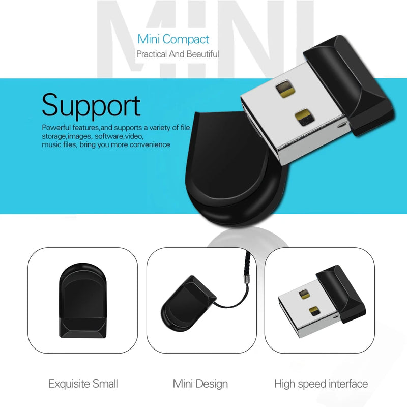 Super Slim mini USB Flash drive pen 4GB 8GB 32gb 64gb 128gb black color micro Memory sticks USB 2.0 thumb drive pendrive